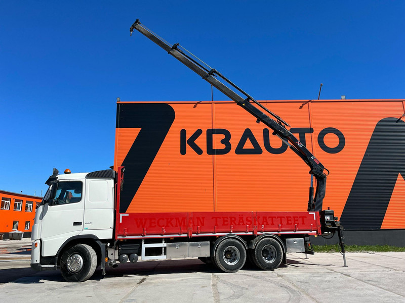 Dropside/ Flatbed truck, Crane truck Volvo FH 440 6x2 HIAB 144E-3 / PLATFORM L=7061 mm: picture 9