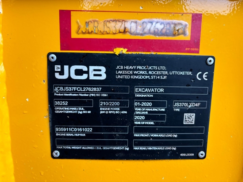 Crawler excavator JCB JS370LC -- JS 370 LC -- Full options: picture 42