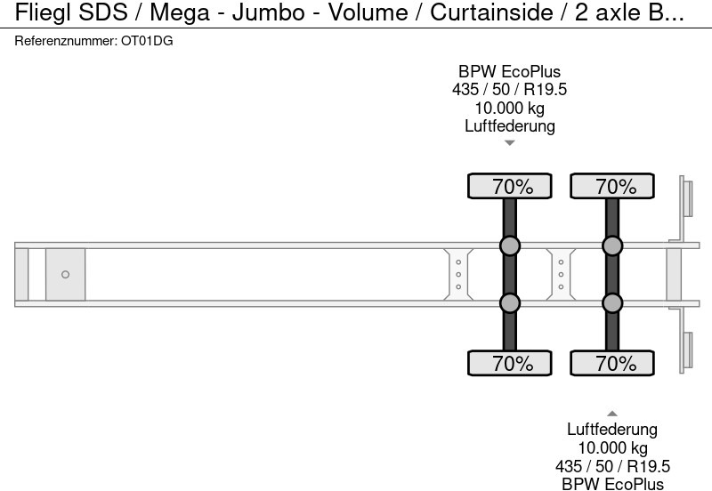 Lease a Fliegl SDS / Mega - Jumbo - Volume / Curtainside / 2 axle BPW / APK TUV 02-26 Fliegl SDS / Mega - Jumbo - Volume / Curtainside / 2 axle BPW / APK TUV 02-26: picture 18