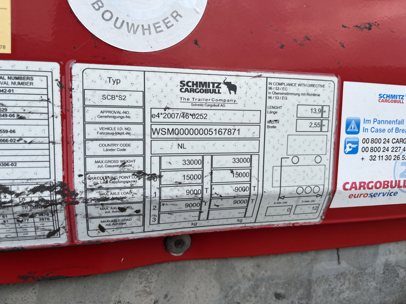 Closed box semi-trailer Schmitz Cargobull SCB S2 / Box Trailer / 2 axle / Loadlift / APK TUV 04-26: picture 14