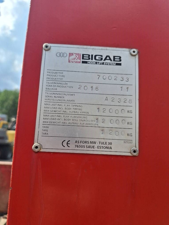 Roll-off/ Skip trailer Bigab 10-14: picture 8