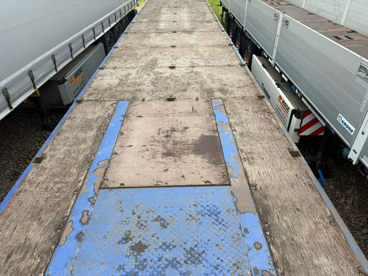 Dropside/ Flatbed semi-trailer Krone Plattform Auflieger mit Tridec Zwangslenkung: picture 6