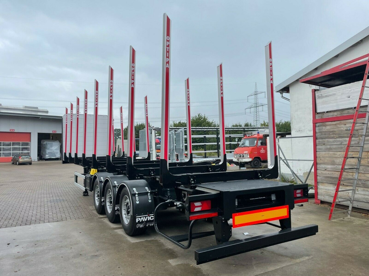 PAVIC Holzauflieger mit 8 Schemel und 16 Rungen Miete - Timber semi-trailer: picture 2 PAVIC Holzauflieger mit 8 Schemel und 16 Rungen Miete - Timber semi-trailer: picture 2