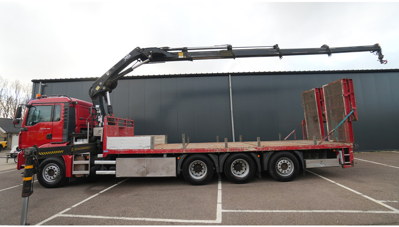 MAN TGA 35.400 8X4 MACHINE/CAR TRANSPORT WITH HIAB 244 EP-4 HI-DUO CRANE 364.000KM - Crane truck: picture 1 MAN TGA 35.400 8X4 MACHINE/CAR TRANSPORT WITH HIAB 244 EP-4 HI-DUO CRANE 364.000KM - Crane truck: picture 1