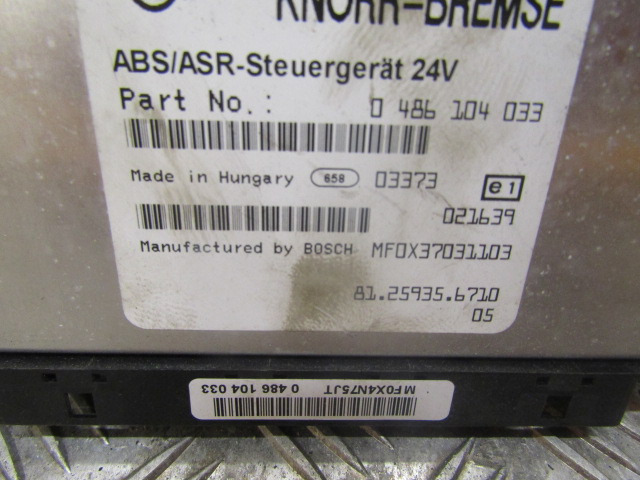 MAN TGA ABS / ASR ECU P/NO 81.25935.6710 - ECU for Truck: picture 2 MAN TGA ABS / ASR ECU P/NO 81.25935.6710 - ECU for Truck: picture 2
