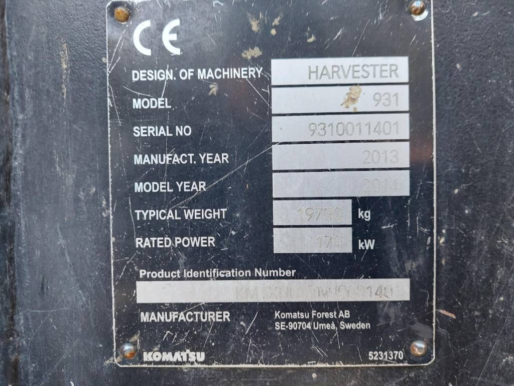 Komatsu 931.1 - Forestry harvester: picture 2 Komatsu 931.1 - Forestry harvester: picture 2