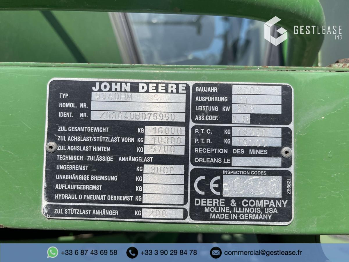 Combine harvester John Deere 9640 WTS HM: picture 15