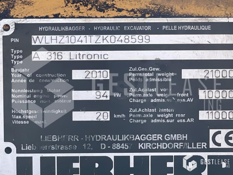 Wheel excavator Liebherr A316: picture 9