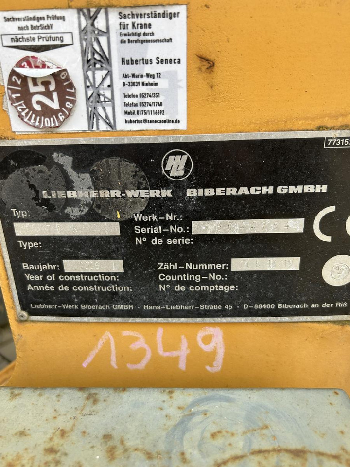 Tower crane Liebherr 71k: picture 6 Tower crane Liebherr 71k: picture 6