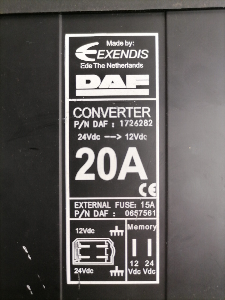 DAF Voltage converter 1726282 - Electrical system for Truck: picture 4 DAF Voltage converter 1726282 - Electrical system for Truck: picture 4