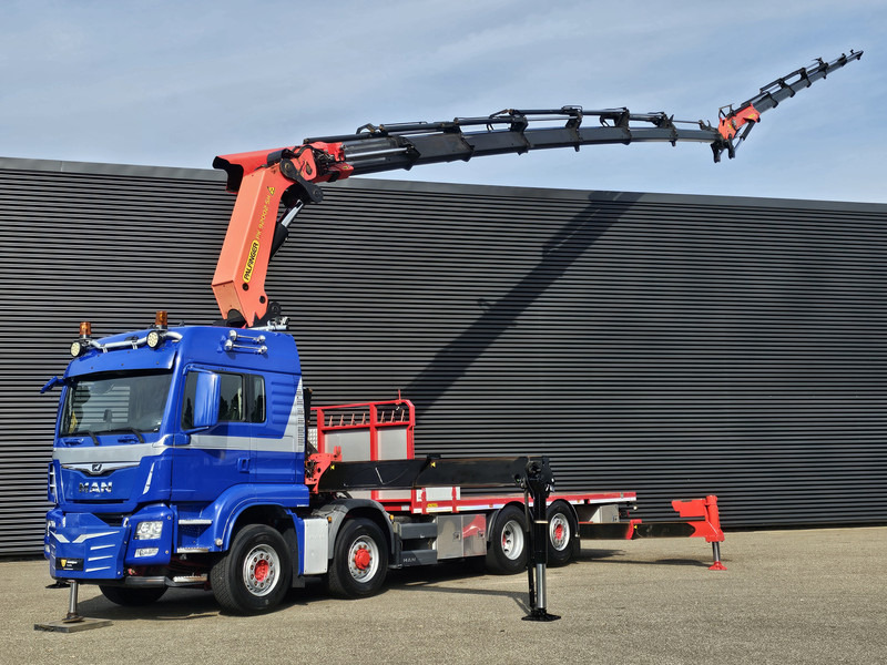 MAN TGS 35.500 8x4-6 / PALFINGER 92 t/m CRANE +JIB - Dropside/ Flatbed truck, Crane truck: picture 1 MAN TGS 35.500 8x4-6 / PALFINGER 92 t/m CRANE +JIB - Dropside/ Flatbed truck, Crane truck: picture 1