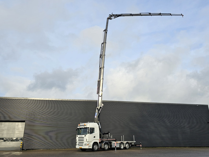 Scania R480 8X2 / HMF 60 t/m + JIB / RETARDER - Dropside/ Flatbed truck, Crane truck: picture 2 Scania R480 8X2 / HMF 60 t/m + JIB / RETARDER - Dropside/ Flatbed truck, Crane truck: picture 2