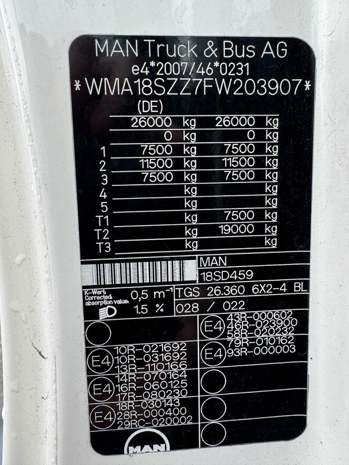 Crane truck MAN 26.360 TGS Pafinger PK12002 Glaskipper 2 Trennw.: picture 16