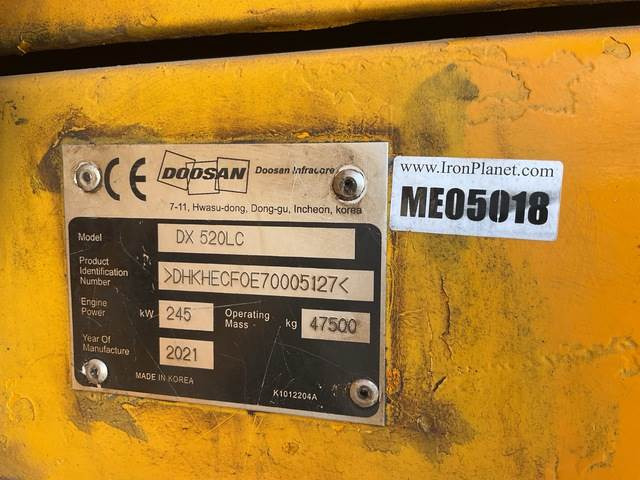 Doosan DX520LC - Crawler excavator: picture 5 Doosan DX520LC - Crawler excavator: picture 5