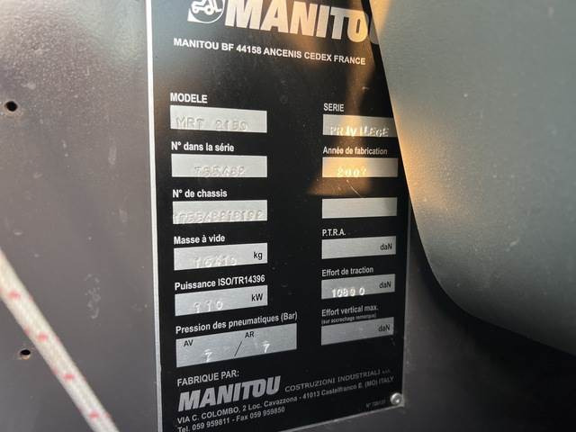 Manitou MRT2150 - Telescopic handler: picture 5 Manitou MRT2150 - Telescopic handler: picture 5