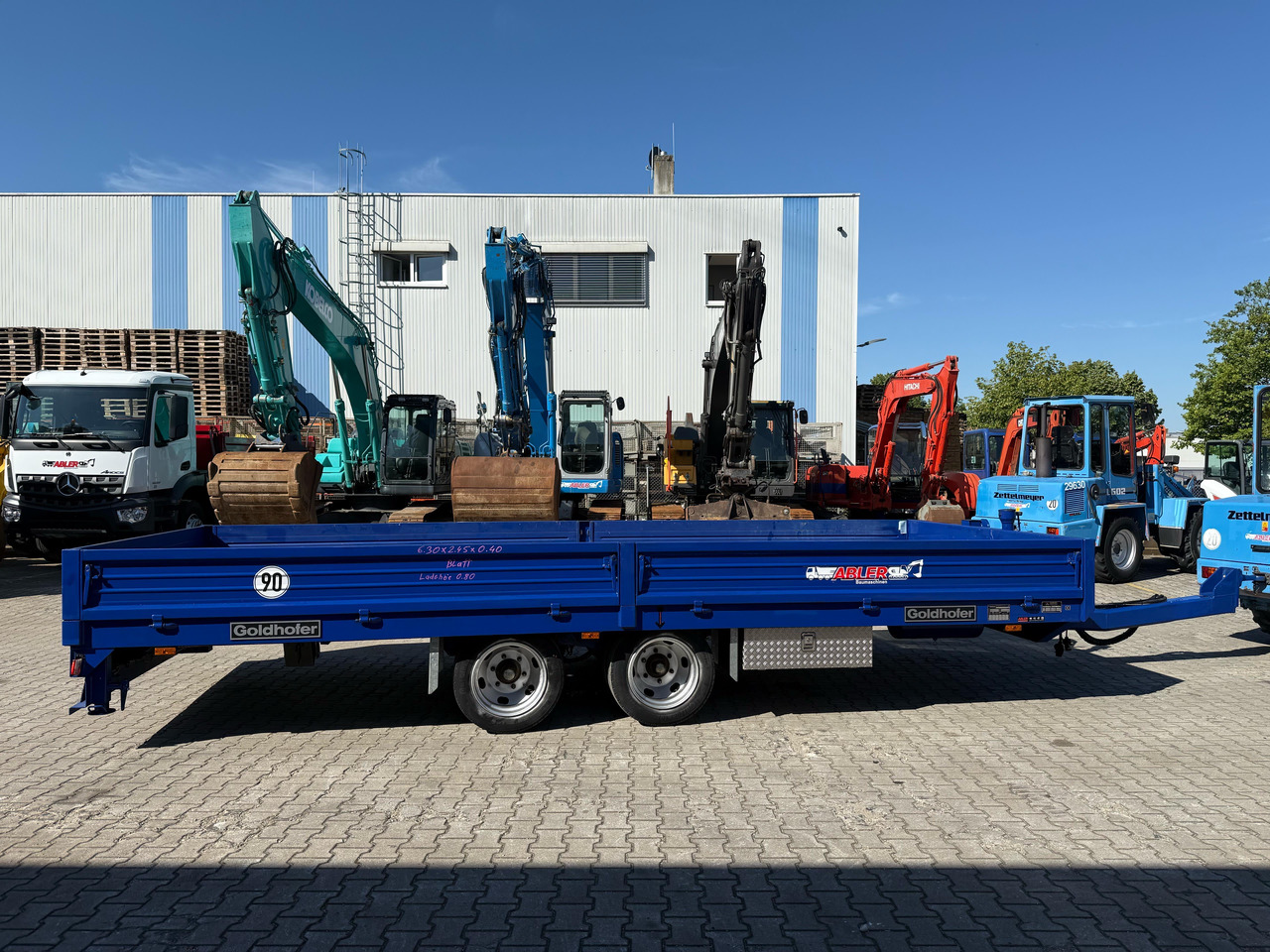 Goldhofer TTP2-7,7/80 Tieflader Tandem mit Rampen TOP - Dropside/ Flatbed trailer: picture 4 Goldhofer TTP2-7,7/80 Tieflader Tandem mit Rampen TOP - Dropside/ Flatbed trailer: picture 4