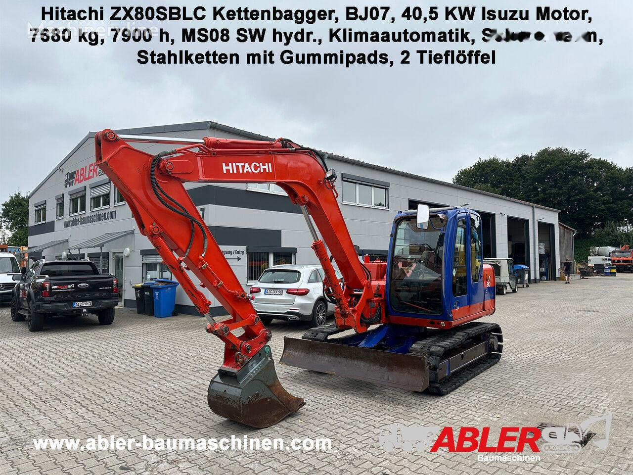 Crawler excavator Hitachi ZX80 SBLC Gummipads Klima MS08 hydr.: picture 1