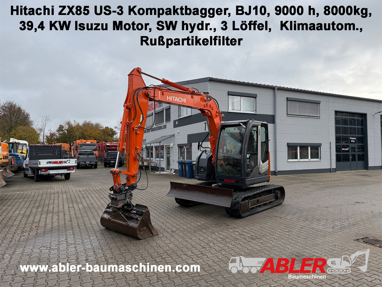 Hitachi ZX85 US-3 Kompaktbagger SW - Excavator: picture 1 Hitachi ZX85 US-3 Kompaktbagger SW - Excavator: picture 1