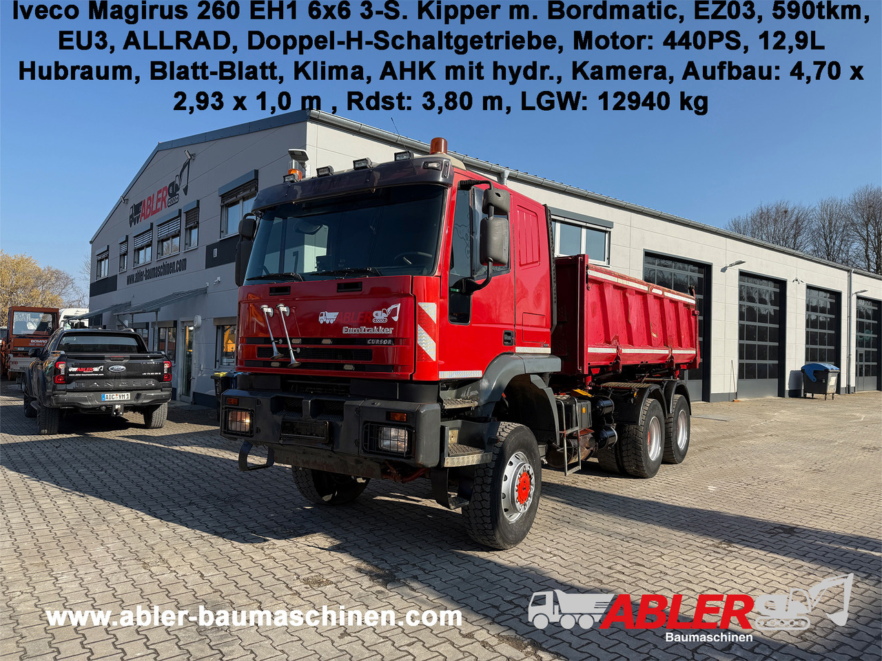 Iveco Magirus 260 EH1 6x6 3-S.-Kipper Bordmatic 6x6 - Tipper: picture 1 Iveco Magirus 260 EH1 6x6 3-S.-Kipper Bordmatic 6x6 - Tipper: picture 1