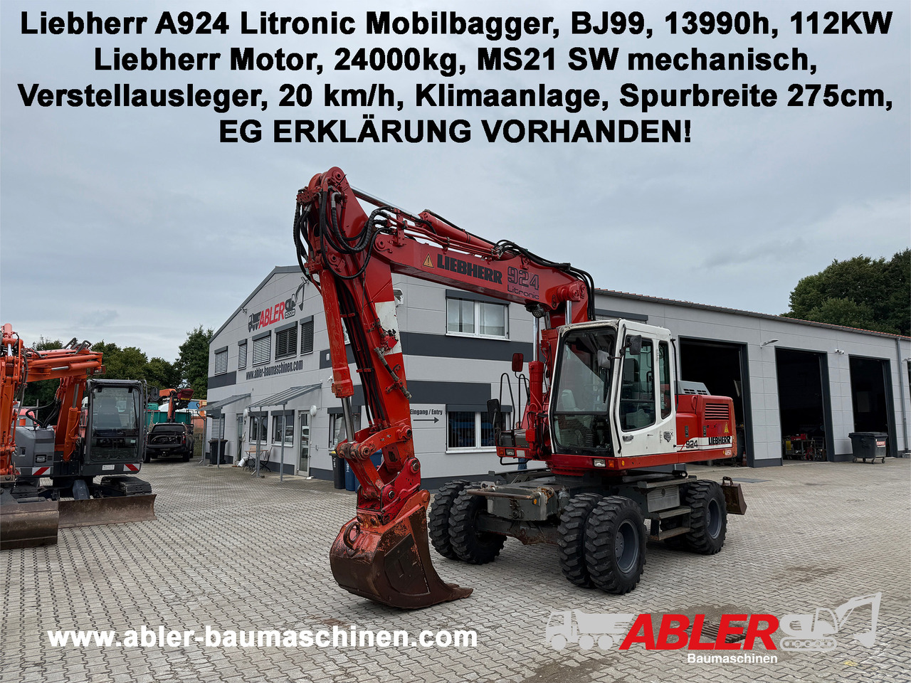 Liebherr A924 Litronic Mobilbagger MS21 + Klima - Excavator: picture 1 Liebherr A924 Litronic Mobilbagger MS21 + Klima - Excavator: picture 1