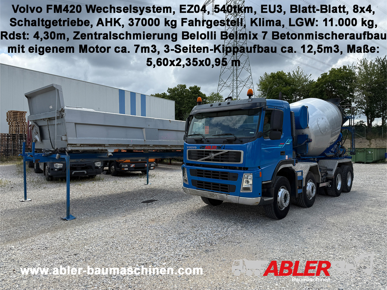 Volvo FM420 Wechselsystem Kipper Betonmischer - Concrete mixer truck: picture 1 Volvo FM420 Wechselsystem Kipper Betonmischer - Concrete mixer truck: picture 1