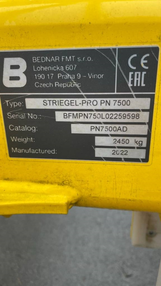 Bednar Striegel PN 7500 - Spring tine harrow: picture 3 Bednar Striegel PN 7500 - Spring tine harrow: picture 3