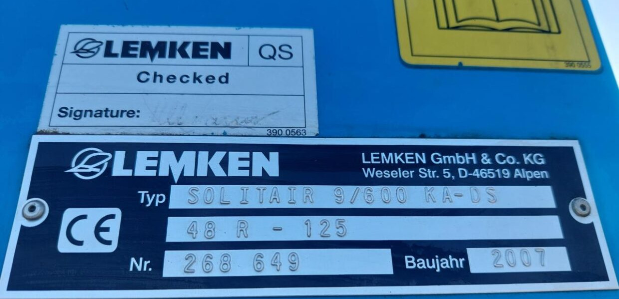 Combine seed drill Lemken Solitair 9/600/Zirkon 10/600KA: picture 15 Combine seed drill Lemken Solitair 9/600/Zirkon 10/600KA: picture 15