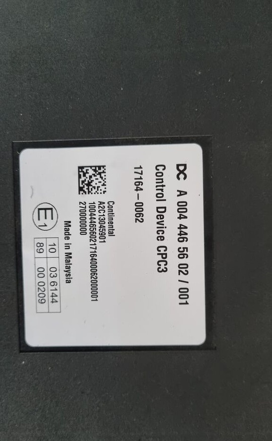 Continental ELECTRONIC CPC 3 A 0044465602 Mercedes-Benz ACTROS MP4 EURO 6 - ECU for Truck: picture 1 Continental ELECTRONIC CPC 3 A 0044465602 Mercedes-Benz ACTROS MP4 EURO 6 - ECU for Truck: picture 1