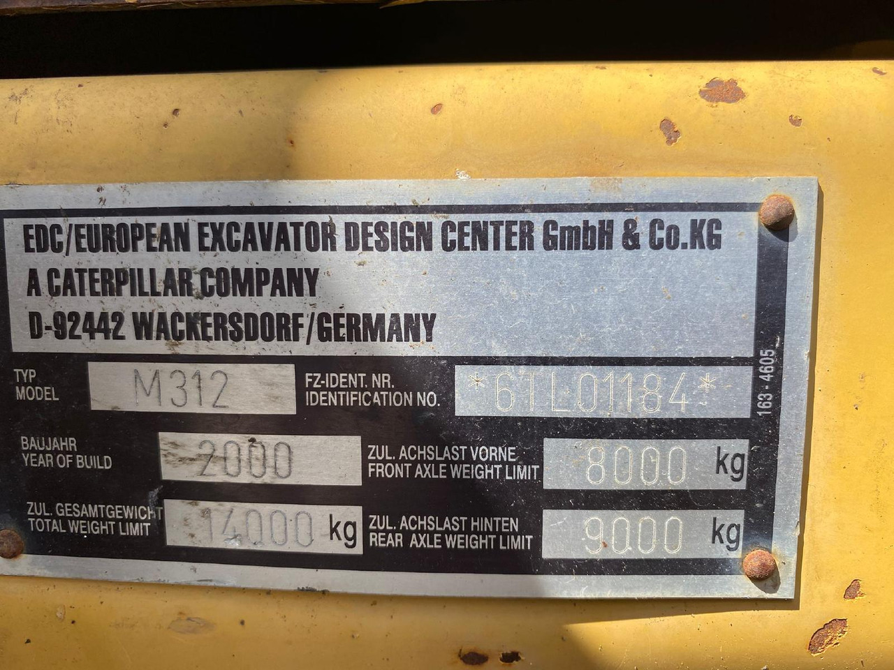 Wheel excavator Caterpillar M 312: picture 8