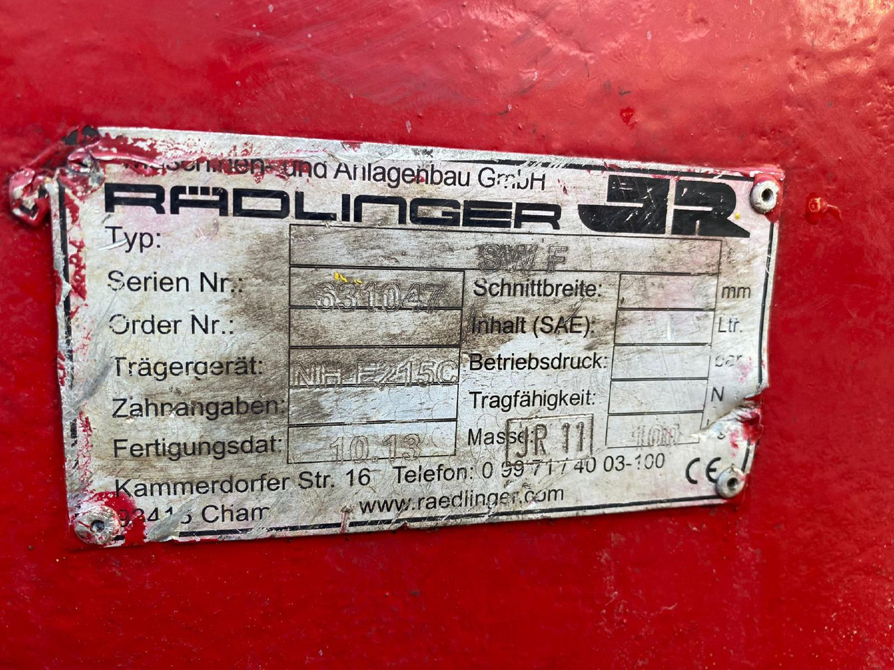 Lehnhoff SW F NEW Holland E 215 - Quick coupler: picture 3 Lehnhoff SW F NEW Holland E 215 - Quick coupler: picture 3