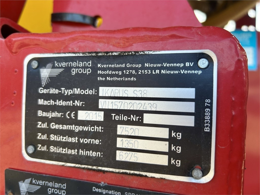 Trailed sprayer Kverneland Ikarus S38: picture 22