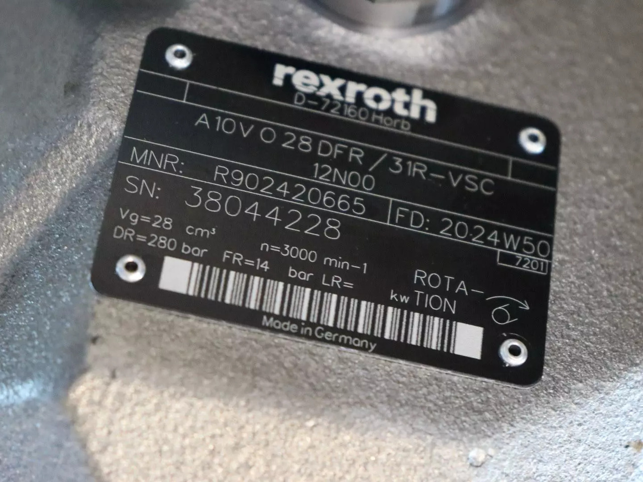 REXROTH A10VO28DFR/31R-VSC12N00 - Hydraulic pump for Material handling equipment: picture 4 REXROTH A10VO28DFR/31R-VSC12N00 - Hydraulic pump for Material handling equipment: picture 4