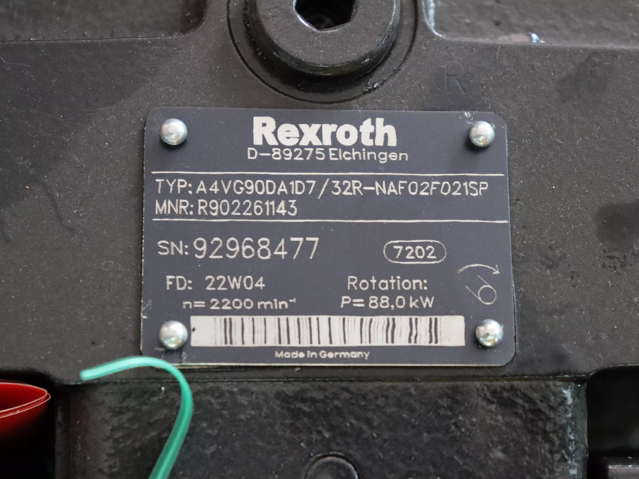 REXROTH A4VG90DA1D7/32R-NAF02F021SP-S - Hydraulic pump for Material handling equipment: picture 3 REXROTH A4VG90DA1D7/32R-NAF02F021SP-S - Hydraulic pump for Material handling equipment: picture 3