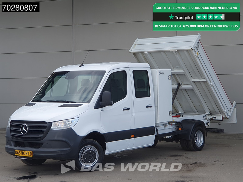 Tipper van Mercedes-Benz Sprinter 514 CDI Kipper met Kist Dubbel Cabine Dubbellucht 3,5t Trekhaak Airco Cruise Euro6 Kieper Tipper Benne Airco Dubbel cabine Trekh: picture 1
