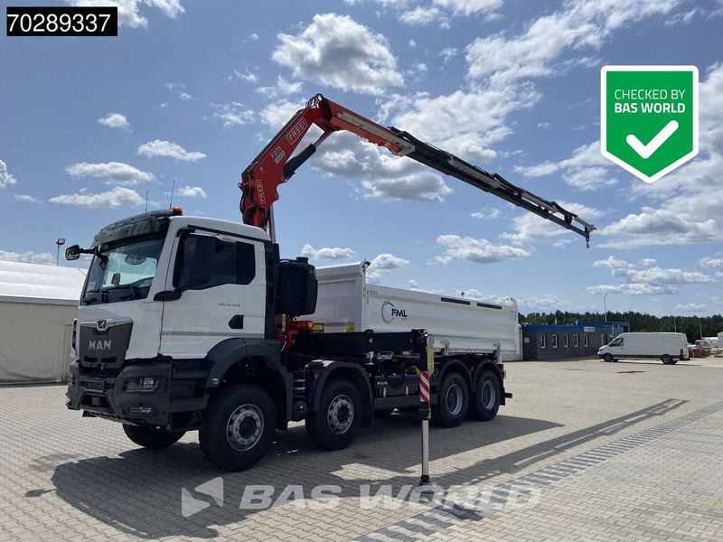 MAN TGS 35.440 8X4 NEW! Fassi F275.026 Kran Crane 13m3 3-Sided Tipper Big-Axle Euro 6 - Tipper, Crane truck: picture 1 MAN TGS 35.440 8X4 NEW! Fassi F275.026 Kran Crane 13m3 3-Sided Tipper Big-Axle Euro 6 - Tipper, Crane truck: picture 1