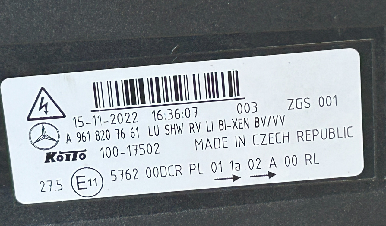 New Headlight MERCEDES-BENZ brand new original OEM Mercedes-Benz headlight LEFT BI-XENON MP4, MP5: picture 6