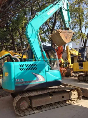 Second Hand Mini Hydraulic Excavator Kobelco Sk75 Excavator with Blade for Sale - Crawler excavator: picture 1 Second Hand Mini Hydraulic Excavator Kobelco Sk75 Excavator with Blade for Sale - Crawler excavator: picture 1