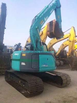 Used Kobelco Zero-Tail Excavator Sk115sr Hydraulic Excavator with Blade for Sale - Crawler excavator: picture 1 Used Kobelco Zero-Tail Excavator Sk115sr Hydraulic Excavator with Blade for Sale - Crawler excavator: picture 1