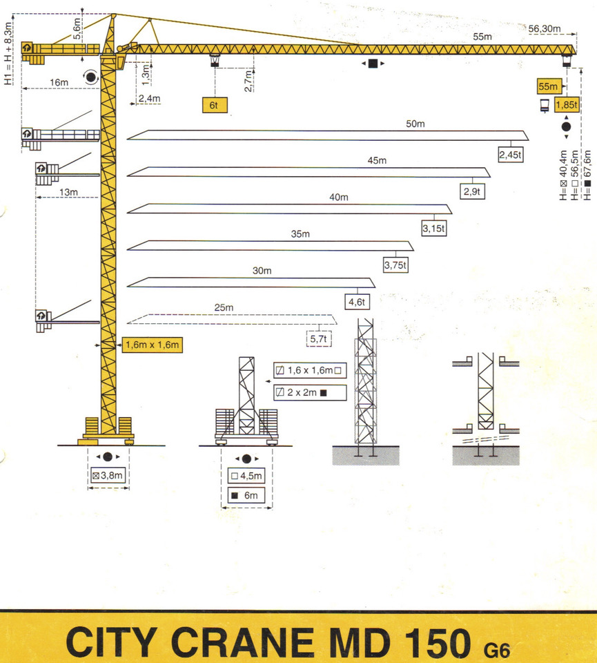 POTAIN MD 150 - Tower crane: picture 1 POTAIN MD 150 - Tower crane: picture 1