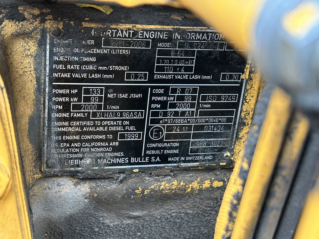 LIEBHERR D924 T-E - Engine for Excavator: picture 2 LIEBHERR D924 T-E - Engine for Excavator: picture 2