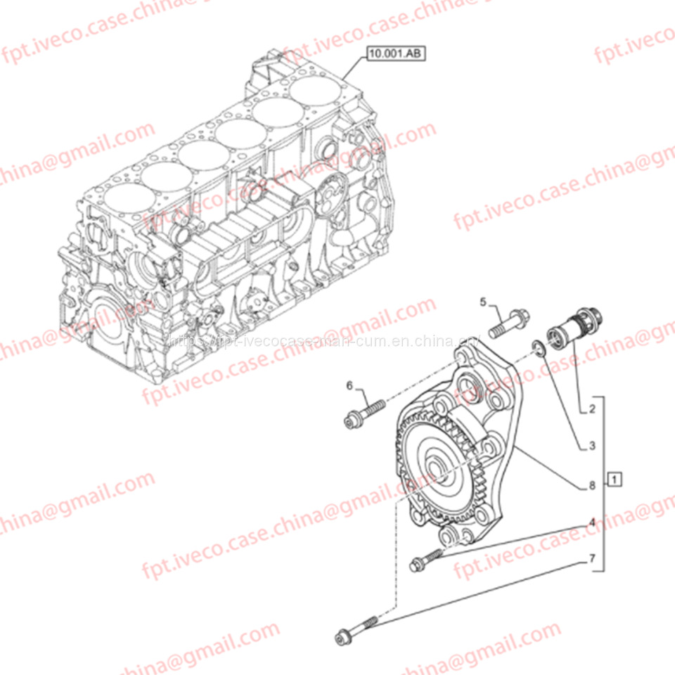FPT IVECO CASE Cursor9 Euro 6 F2CFE612 A/B/D F2CFE614A*B041/F2CGE614F*V004 5802431166 Oil Pump 504127258 504131225 5801608329 - Oil pump for Truck: picture 3 FPT IVECO CASE Cursor9 Euro 6 F2CFE612 A/B/D F2CFE614A*B041/F2CGE614F*V004 5802431166 Oil Pump 504127258 504131225 5801608329 - Oil pump for Truck: picture 3