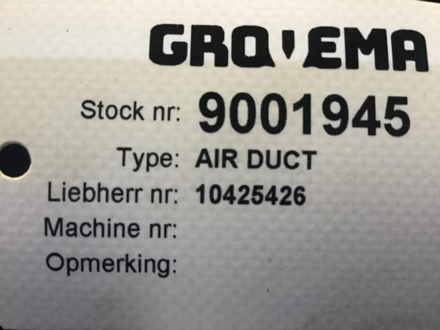 A/C part Liebherr Air Duct: picture 12