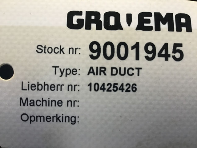 A/C part Liebherr Air Duct: picture 7