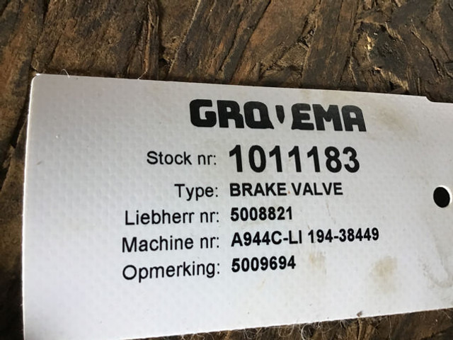 Liebherr Brake Valve - Valve: picture 3 Liebherr Brake Valve - Valve: picture 3
