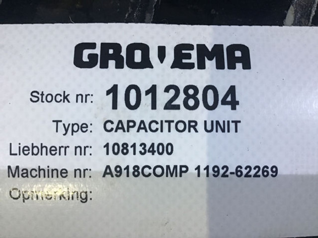 Liebherr Capacitor Unit - A/C part: picture 5 Liebherr Capacitor Unit - A/C part: picture 5
