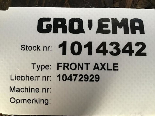 Liebherr Front Axle - Axle and parts: picture 4 Liebherr Front Axle - Axle and parts: picture 4