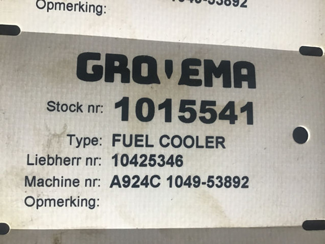 Liebherr Fuel Cooler - Oil cooler: picture 2 Liebherr Fuel Cooler - Oil cooler: picture 2
