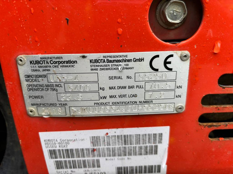 Kubota U 55-4 - Mini excavator: picture 5 Kubota U 55-4 - Mini excavator: picture 5