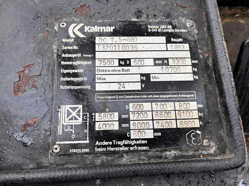 LPG forklift Kalmar DC7,5- 600: picture 11