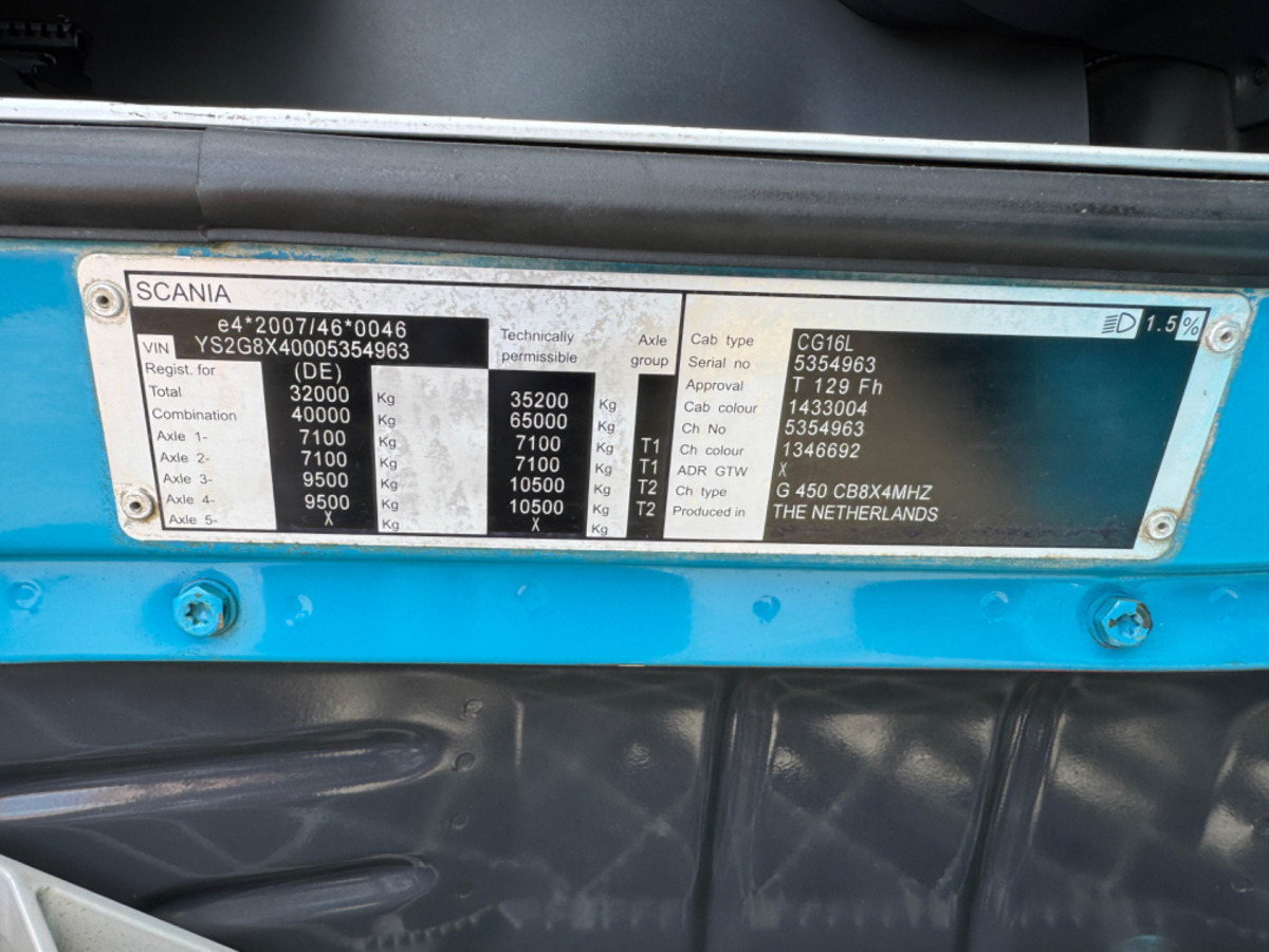 Tipper SCANIA G450 8x4 Abschiebemulde (no tipper): picture 15